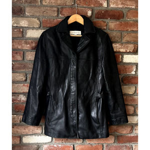 Vintage Liz Claiborne Black Soft Leather Jacket - Size Large